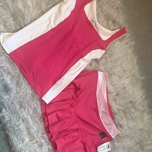 Adorable two-piece tennis/workout outfit